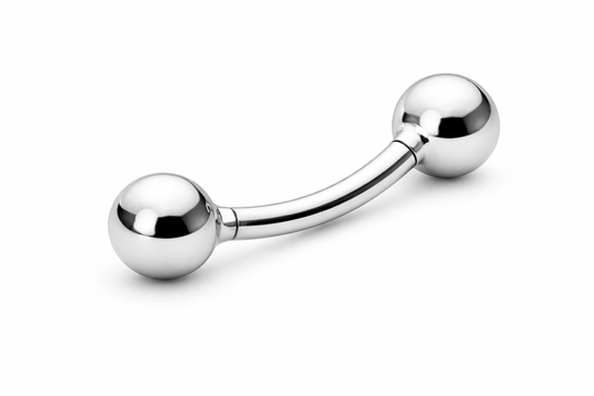 Ultraglide curved barbell sphere threadless